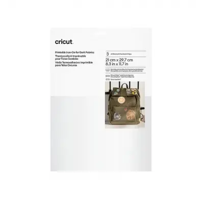 CRICUT 2010523 YAZDIRILABİLİR IRON ON KOYU RENK KUMAŞLAR İÇİN 3 SAYFA
